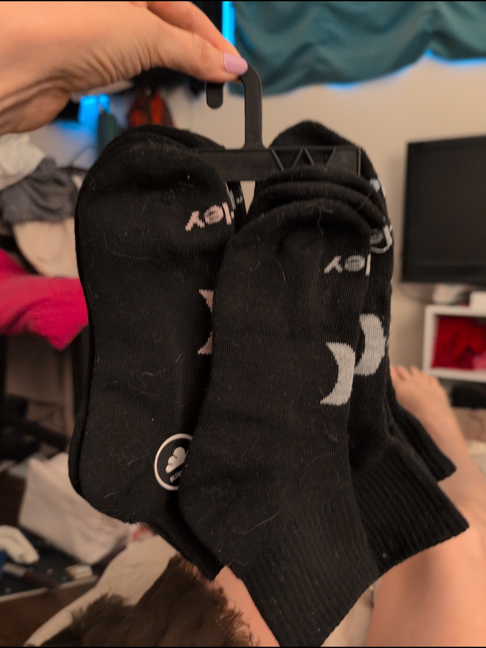 Hurley Black No-Show Sock Set with White Logo
